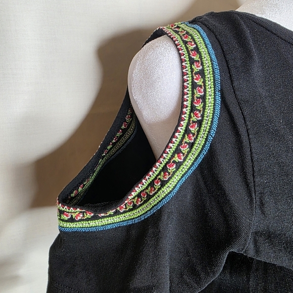 LOFT Womens Black Blouse With Open Shoulders Size Small - Picture 4 of 7